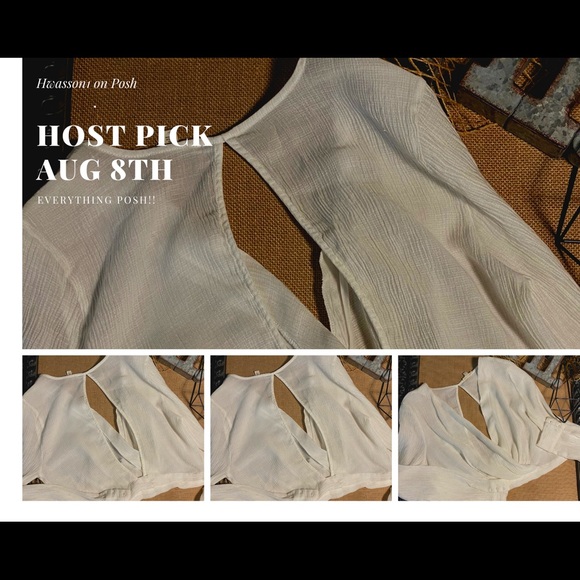 NWOT Silence + Noise White Crop Top Size L - Picture 2 of 3